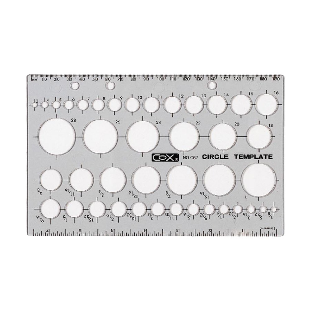 ｜買到吃手手｜COX 三燕 製圖板 C66 橢圓板 C67 圓圈板 C79 幾何圖形板 圓圈板 繪圖模板-規格圖1