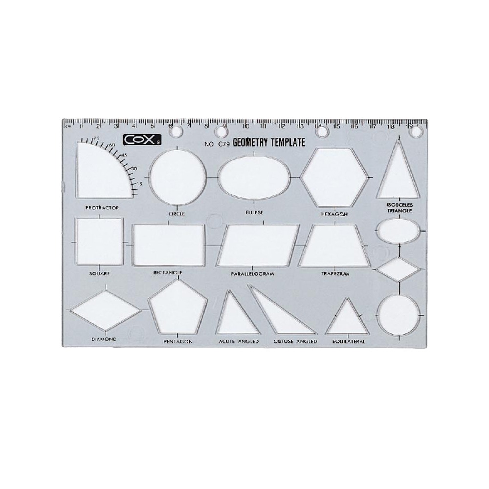 ｜買到吃手手｜COX 三燕 製圖板 C66 橢圓板 C67 圓圈板 C79 幾何圖形板 圓圈板 繪圖模板-規格圖1