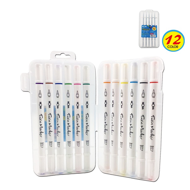 ｜買到吃手手｜MONA 蒙納 6700 酒精雙頭麥克筆 學生級雙頭麥克筆 12/24/36色 萬事捷-規格圖7