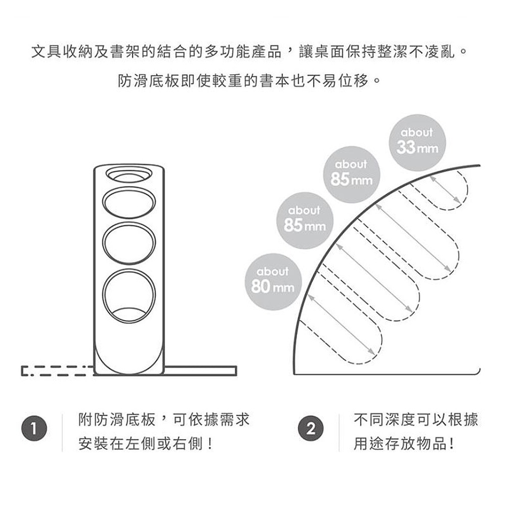 ｜文具管家｜【預購】 FLYING 雙鶖 PB-9818 多功能筆筒 書擋收納架 1入 桌面收納 能藝 台灣製-細節圖4