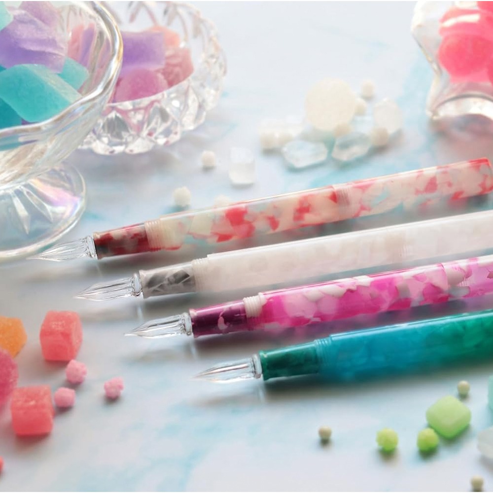 ｜買到吃手手｜寺西化學【預購】 日本  賽璐璐玻璃沾水筆 附筆蓋/禮盒裝 送禮 能藝-細節圖2