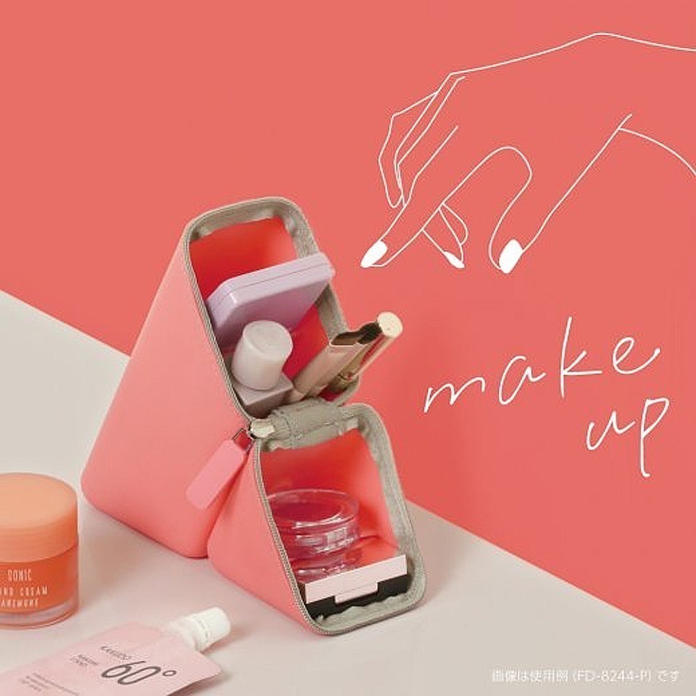 ｜買到吃手手｜日本 SONiC FD-8244 矽膠筆盒 可立式筆盒 便攜式筆盒 磁吸式 化妝包-細節圖2