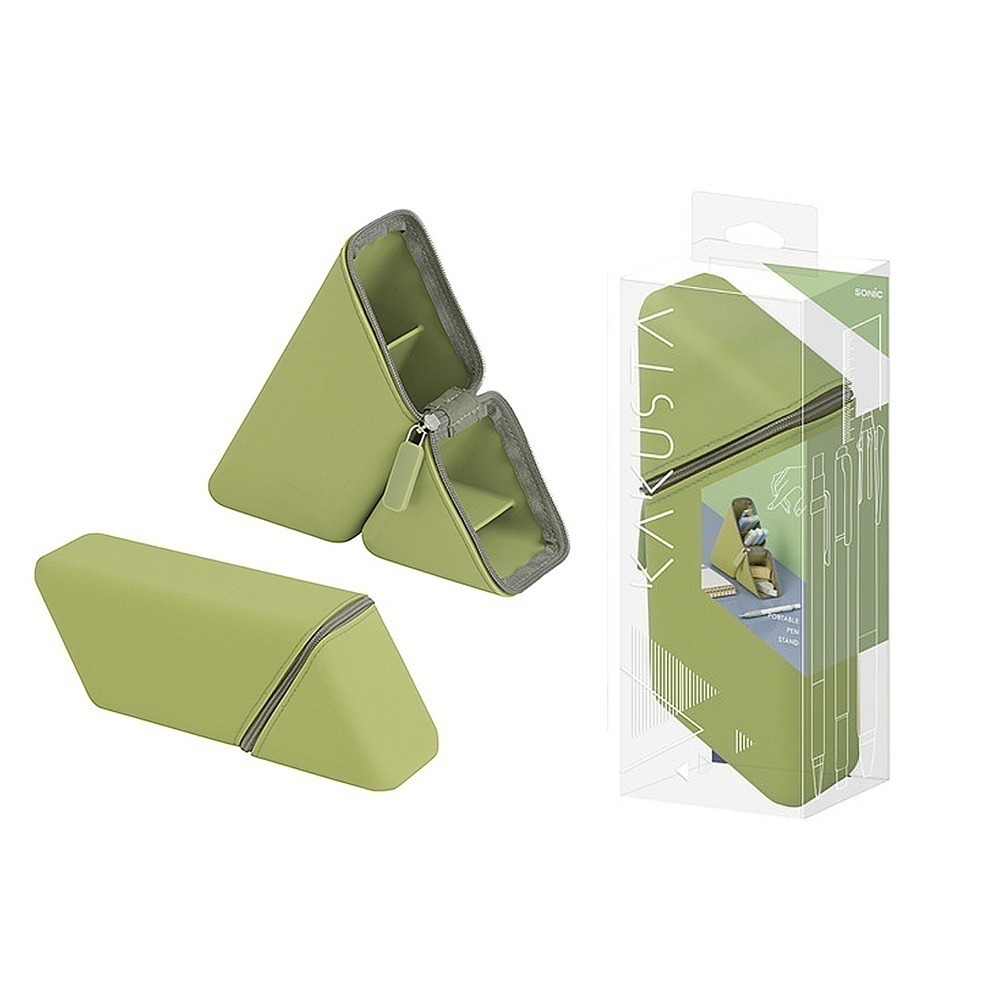 ｜買到吃手手｜日本 SONiC FD-8244 矽膠筆盒 可立式筆盒 便攜式筆盒 磁吸式 化妝包-規格圖8