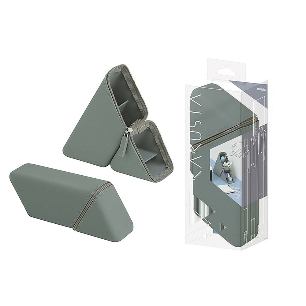 ｜買到吃手手｜日本 SONiC FD-8244 矽膠筆盒 可立式筆盒 便攜式筆盒 磁吸式 化妝包-規格圖8