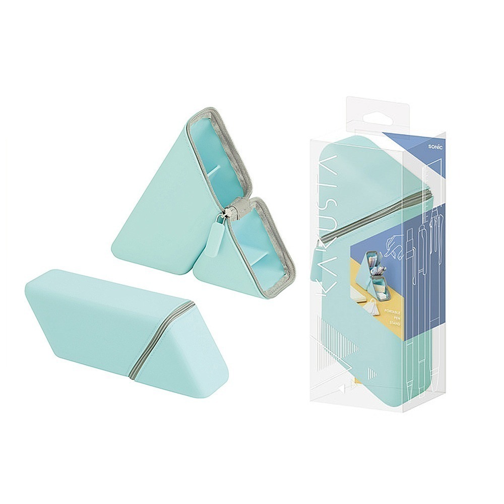 ｜買到吃手手｜日本 SONiC FD-8244 矽膠筆盒 可立式筆盒 便攜式筆盒 磁吸式 化妝包-規格圖8
