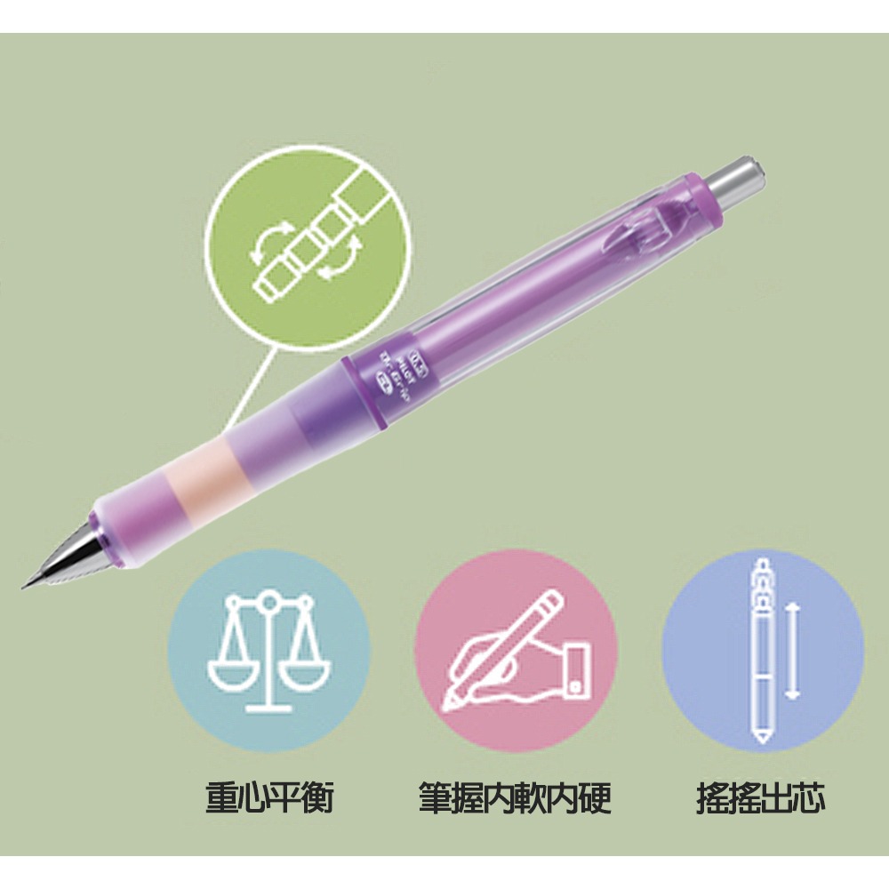 ｜買到吃手手｜ 百樂 PILOT 健握玩色搖搖筆 0.5mm HDGCL-50R-細節圖2