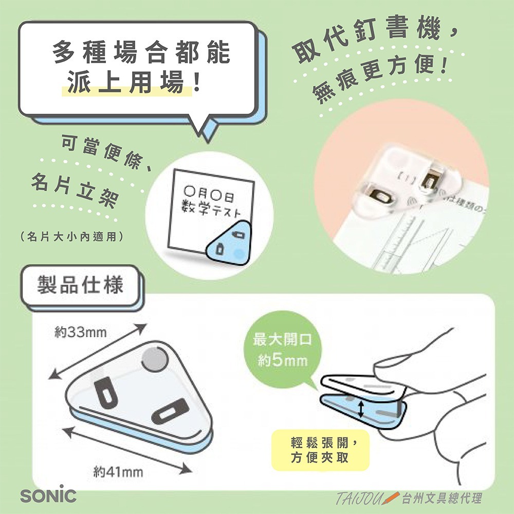 ｜買到吃手手｜日本 SONiC 輕巧邊角夾4入組 SP-1975-W/SP-1990 轉角夾-細節圖4