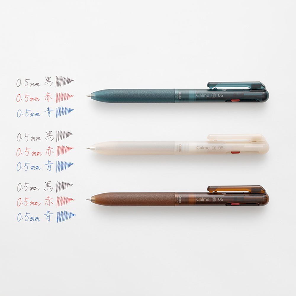 ｜買到吃手手｜飛龍 Calme 靜暮 三色輕油性筆~透明色系 0.5mm XBXAC35 PENTEL-細節圖2