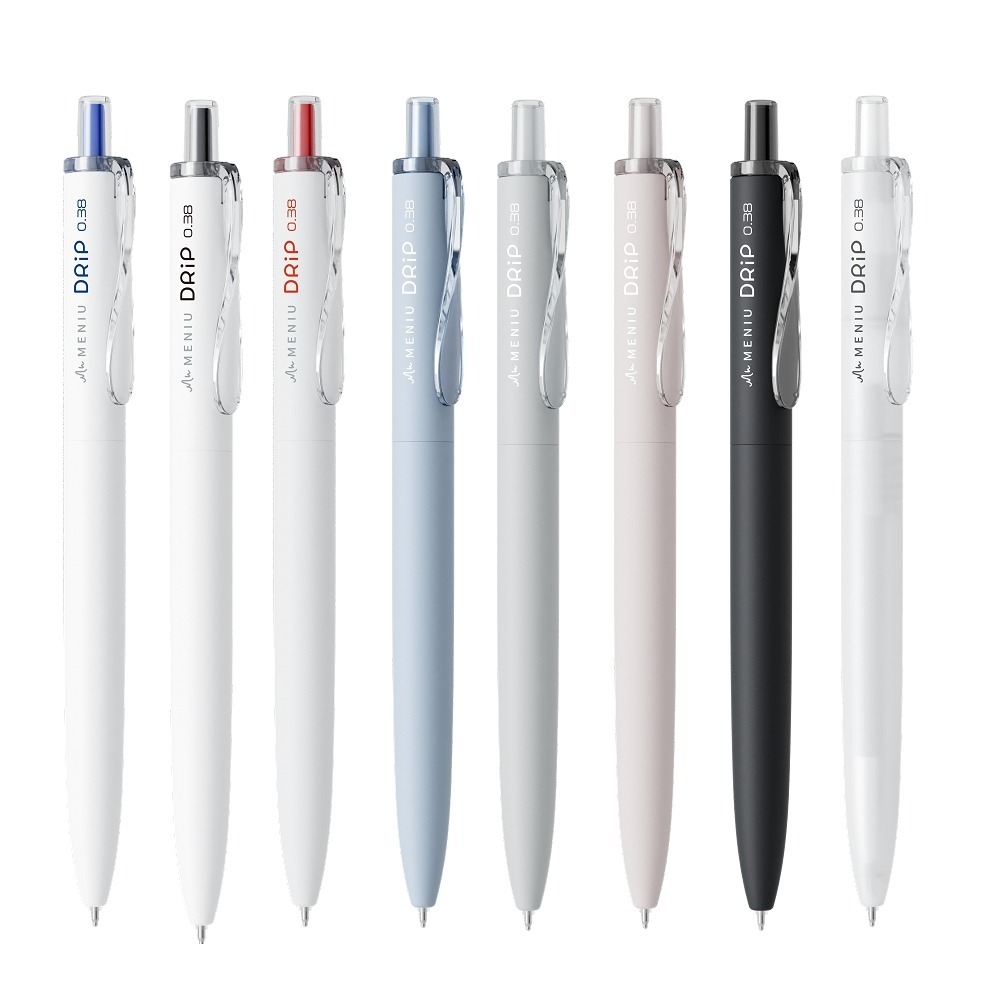 ｜買到吃手手｜米扭 DRIP 水滴自動鋼珠筆 白桿/柔紗 DP0.38 筆芯 0.38 MENIU-細節圖6