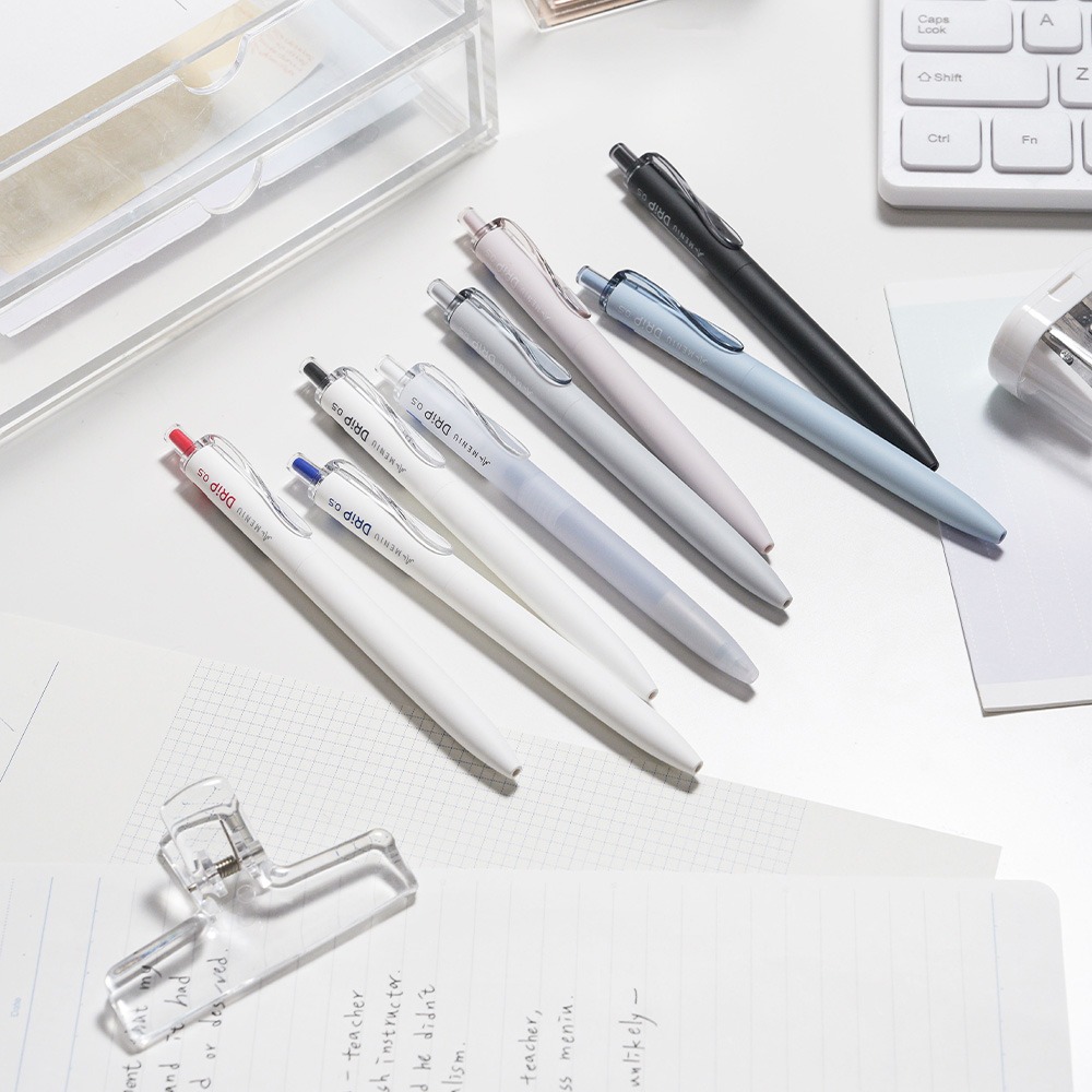 ｜買到吃手手｜【買1送1】米扭 DRIP 水滴自動鋼珠筆 白桿/柔紗 DP0.5 筆芯 MNR 0.5 MENIU-細節圖5