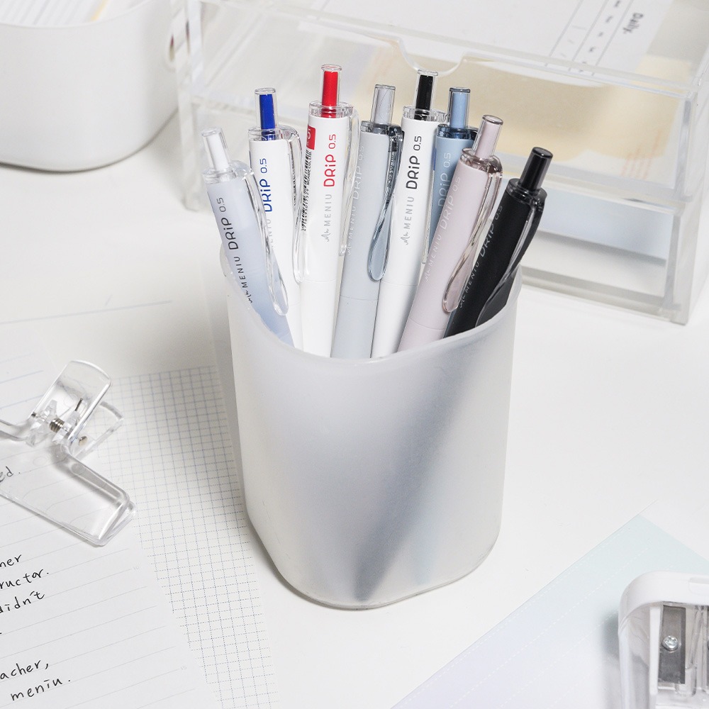 ｜買到吃手手｜【買1送1】米扭 DRIP 水滴自動鋼珠筆 白桿/柔紗 DP0.5 筆芯 MNR 0.5 MENIU-細節圖6