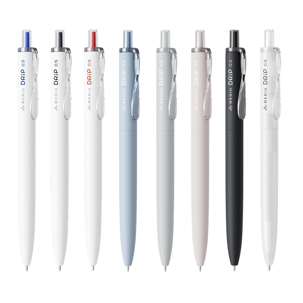 ｜買到吃手手｜【買1送1】米扭 DRIP 水滴自動鋼珠筆 白桿/柔紗 DP0.5 筆芯 MNR 0.5 MENIU-細節圖7
