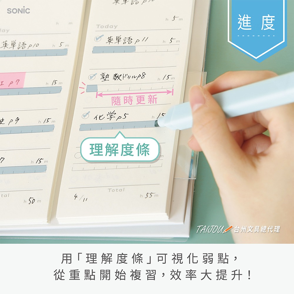 ｜買到吃手手｜【預購】日本 SONiC SP-2441 學習計劃立式筆記本-細節圖4