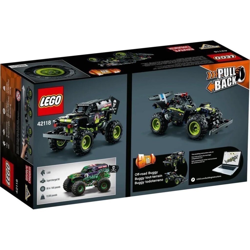 全新 樂高 Lego 42118 Technic 怪獸卡車 Grave Digger-細節圖2