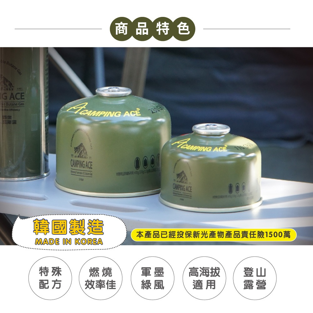 CAMPING ACE 野樂高山寒地異丁烷瓦氣罐 6入組 ARC-9120 高山瓦斯罐 露營 登山 野營 寒地 瓦斯罐-細節圖5