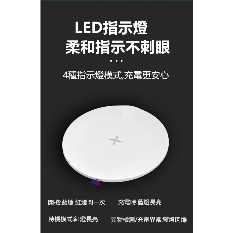 【QIUPAPA】極簡無線充電盤 15W 無線充電 無線充電盤 iphone 安卓無線充電 無線快充充電盤 手機充電盤-細節圖5