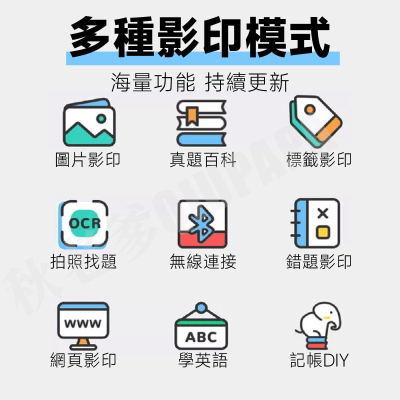 【QIUPAPA】多功能打印機 標籤機 錯題影印機 喵喵機 喵喵機三代 口袋打印機 迷你打印機 列印機  錯題機-細節圖4