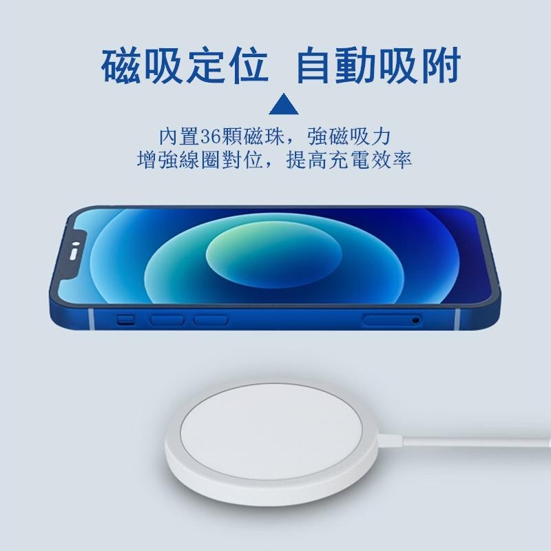 【QIUPAPA】iPhone磁吸15W無線充電板 快充 iPhonei12/i13/i14系列 磁吸無線充 無線充電盤-細節圖4