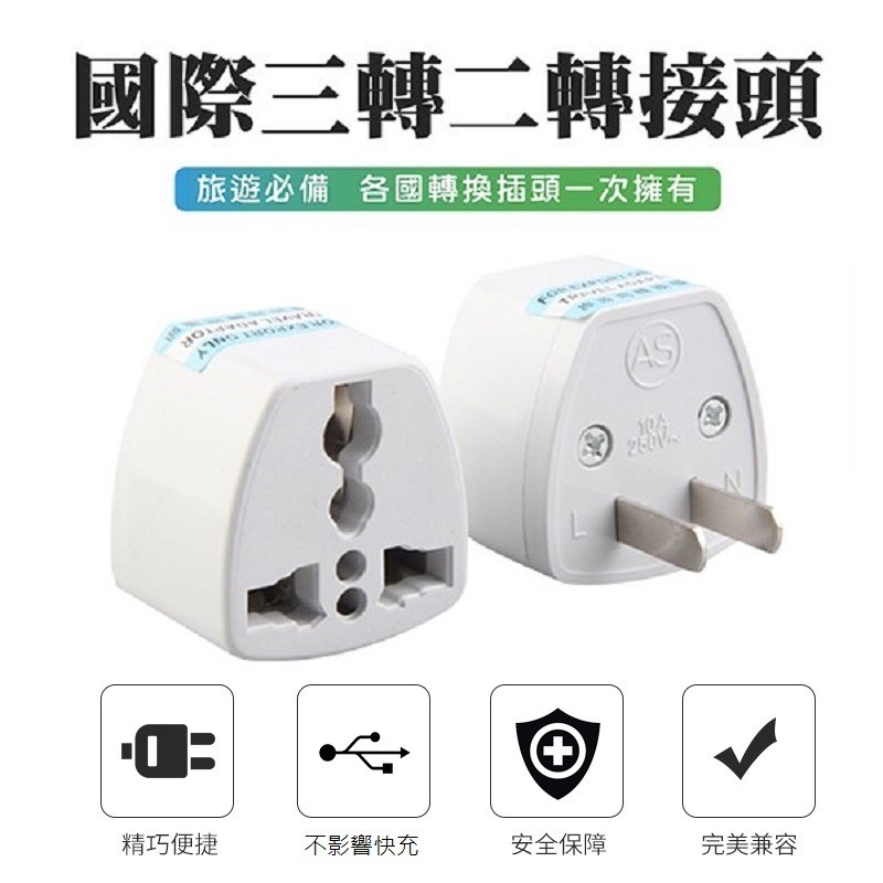 【QIUPAPA】萬用轉接頭 全球電器通用 萬國轉美規 歐規轉美規 三孔三圓轉二扁 插頭轉換轉接頭-細節圖4