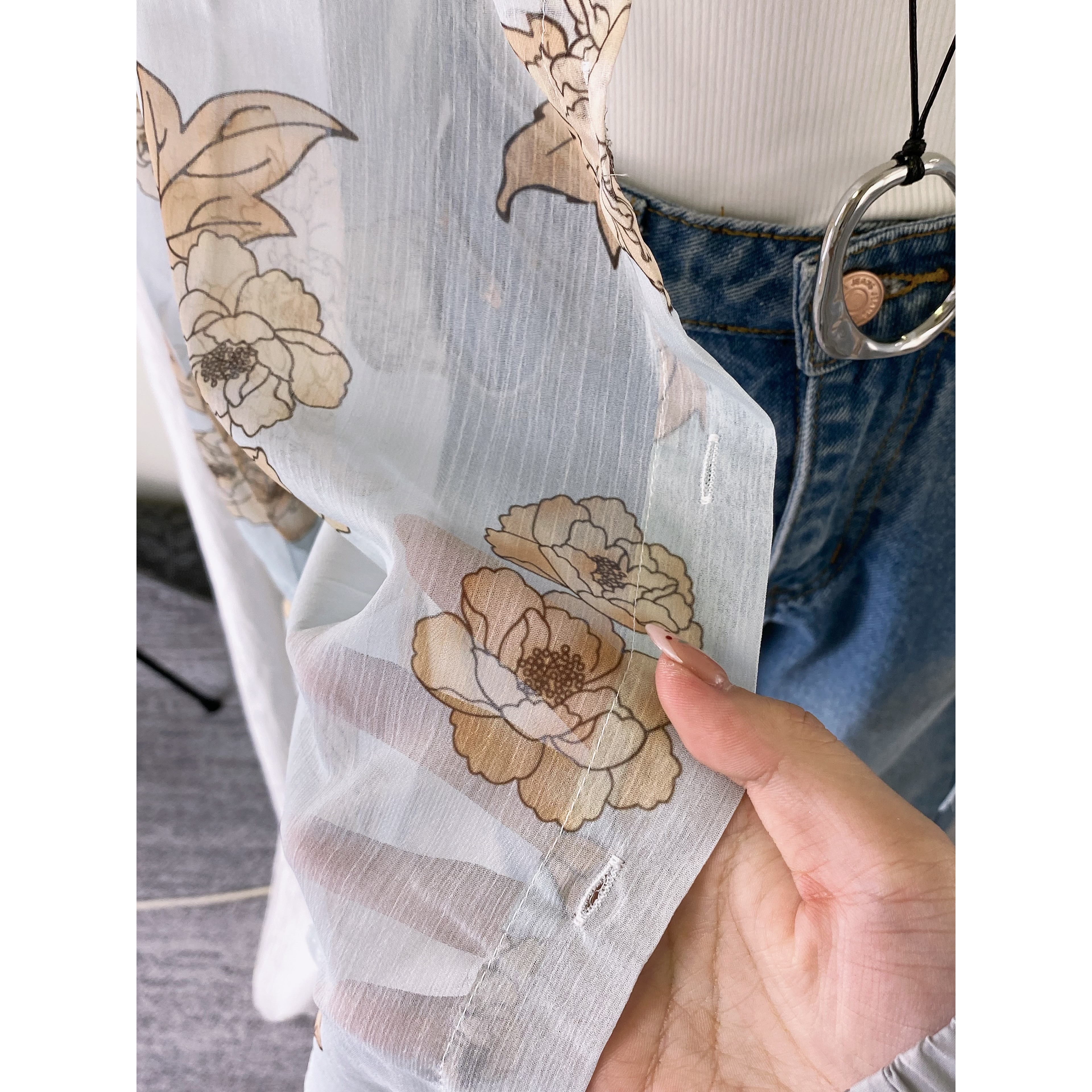 009（全新實拍）不撞衫的花襯衫-細節圖4