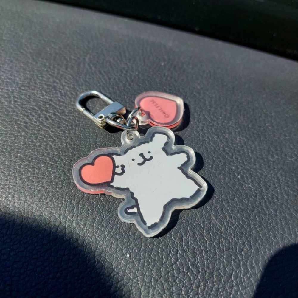 【怪寶貝】線條小狗 可愛小狗 掛鉤 扣 壓克力 吊飾 卡通 可愛 趣味 ins 節日 書包 掛件-細節圖2