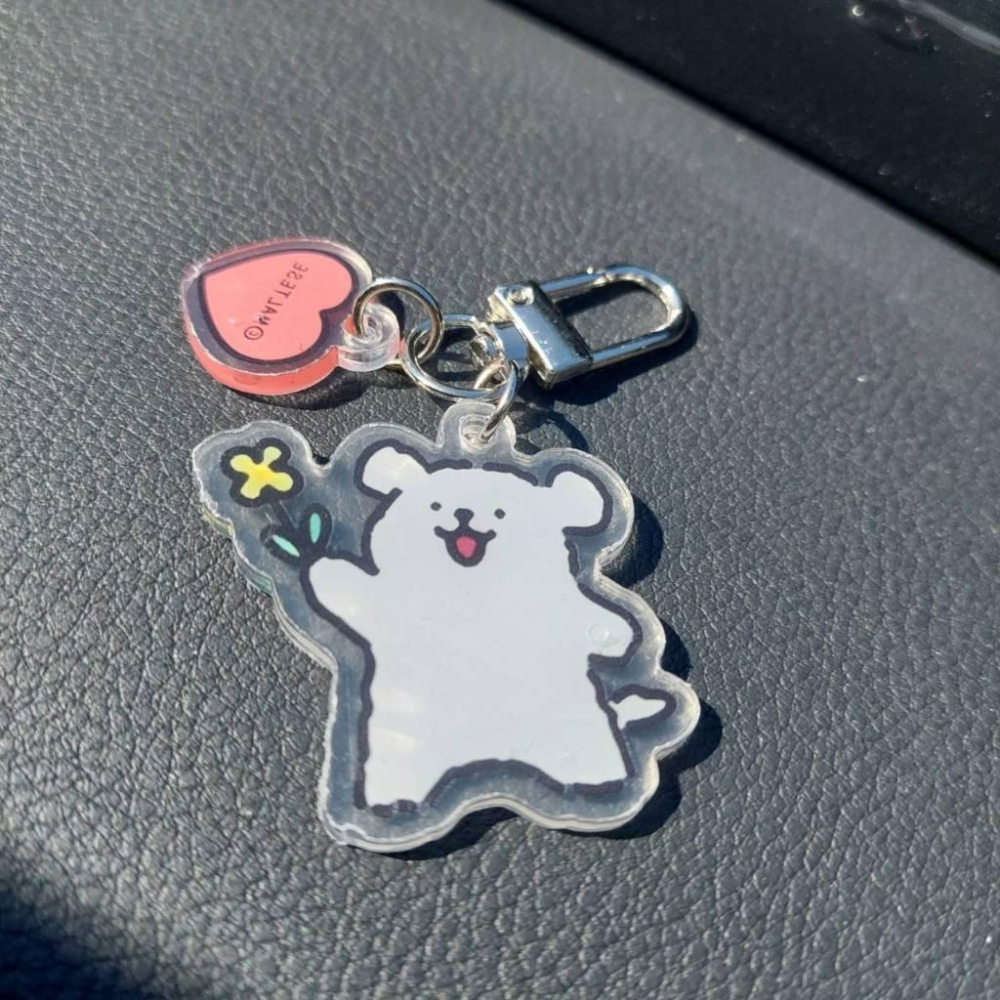 【怪寶貝】線條小狗 可愛小狗 掛鉤 扣 壓克力 吊飾 卡通 可愛 趣味 ins 節日 書包 掛件-細節圖5