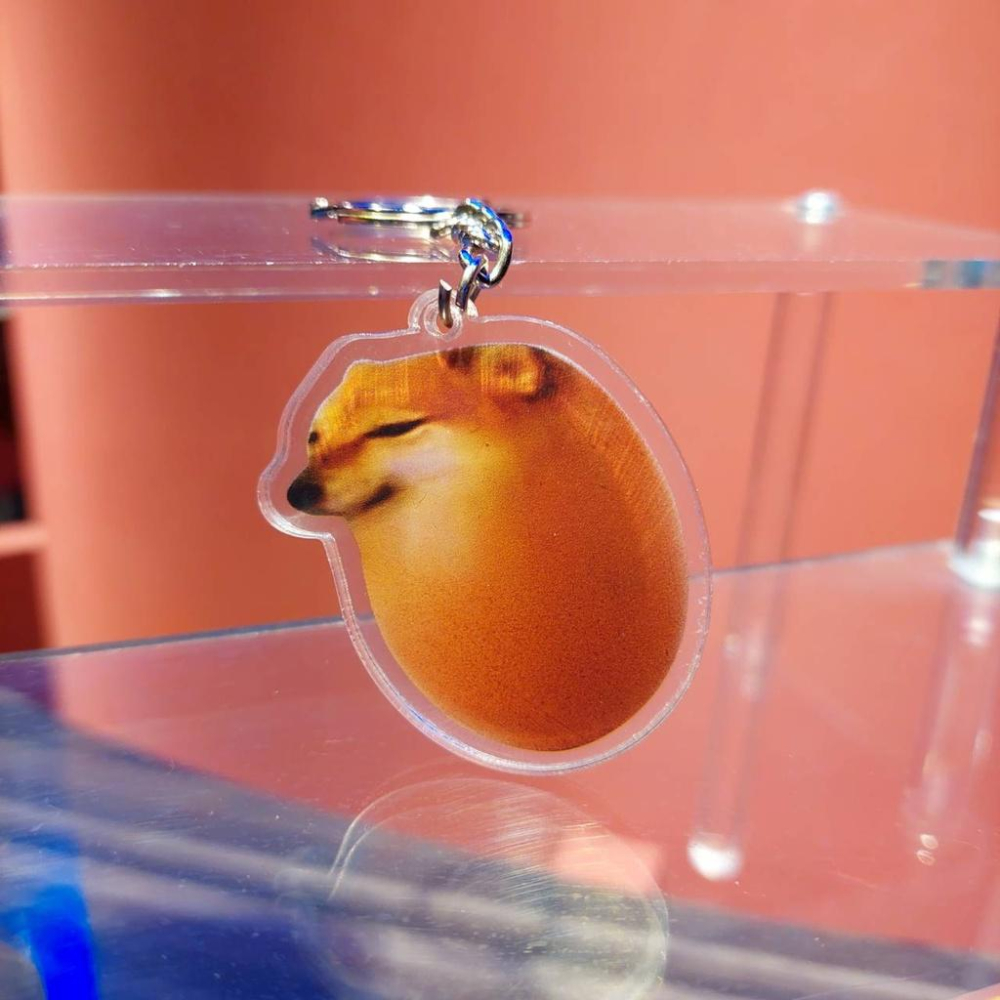 【怪寶貝】🔥迷因柴犬🔥 迷因狗 迷因吊飾 壓克力吊飾 迷因 POP貓 奇怪的知識增加了 迷因文化-細節圖8