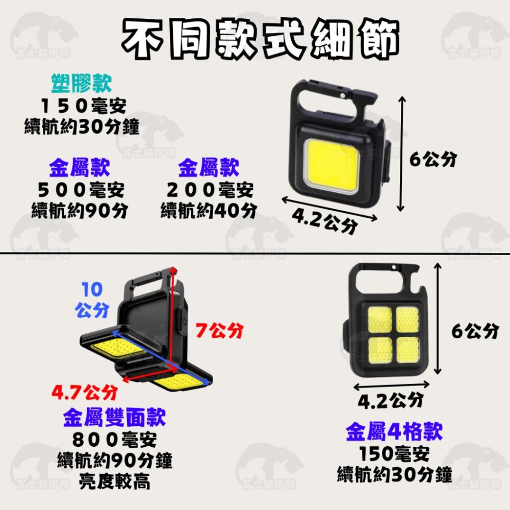 🔥薄利多銷🔥D扣鑰匙扣燈 露營燈 爆閃燈 維修燈 戶外燈 燈具 COB工作燈 手電筒 應急燈 COB 帳篷燈 鑰匙扣燈-細節圖7
