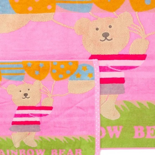 預購 🇯🇵日本進口 彩虹熊禮盒組-浴巾毛巾-細節圖3