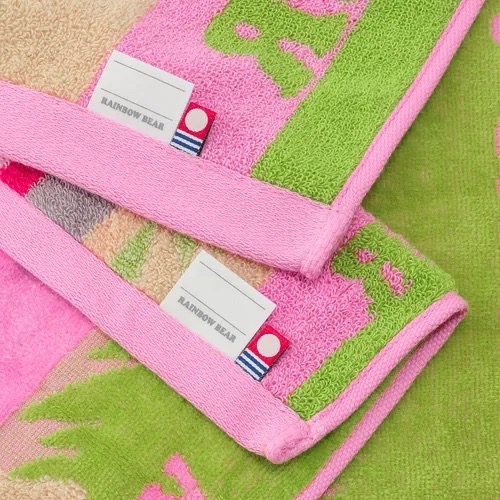 預購 🇯🇵日本進口 彩虹熊禮盒組-浴巾毛巾-細節圖4