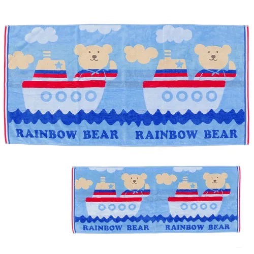 預購 🇯🇵日本進口 彩虹熊禮盒組-浴巾毛巾-規格圖6