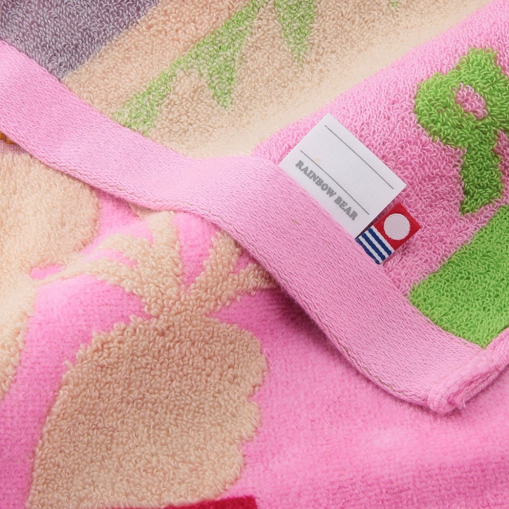 預購 🇯🇵 日本進口 🌈彩虹熊浴巾氣球款 日本製 Rainbow bear 純綿吸水 今治浴巾 60*120cm-細節圖4