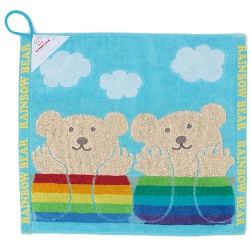預購 🇯🇵 日本進口 日本製 RAINBOW BEAR 彩虹熊擦手巾/今治方巾-細節圖5