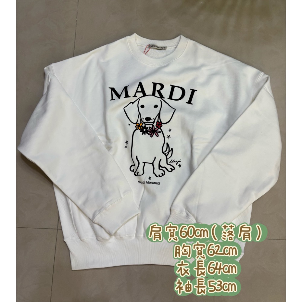 ⭐️現貨-🇰🇷韓國MARDI MERCREDI花環項鍊臘腸狗大學T“僅1”-細節圖4