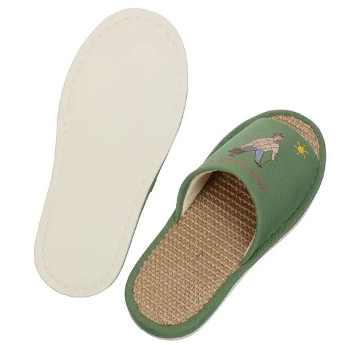 預購 🇯🇵 日本進口 男士麻中室內拖鞋 日本製  /亞麻鞋墊室內拖鞋 居家拖鞋-細節圖4