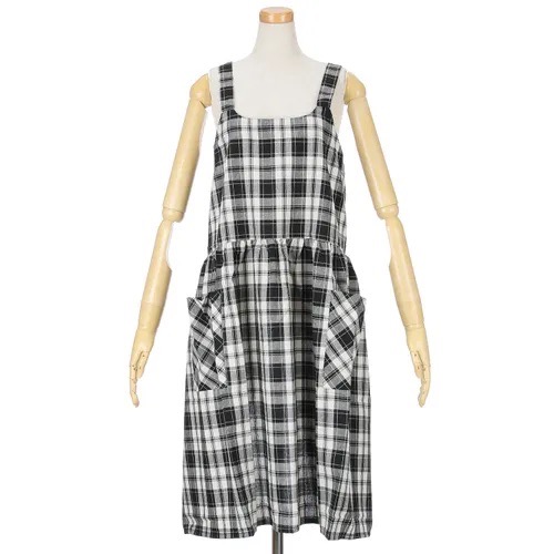 預購 🇯🇵日本進口 格子交叉圍裙 產地：中國-細節圖3