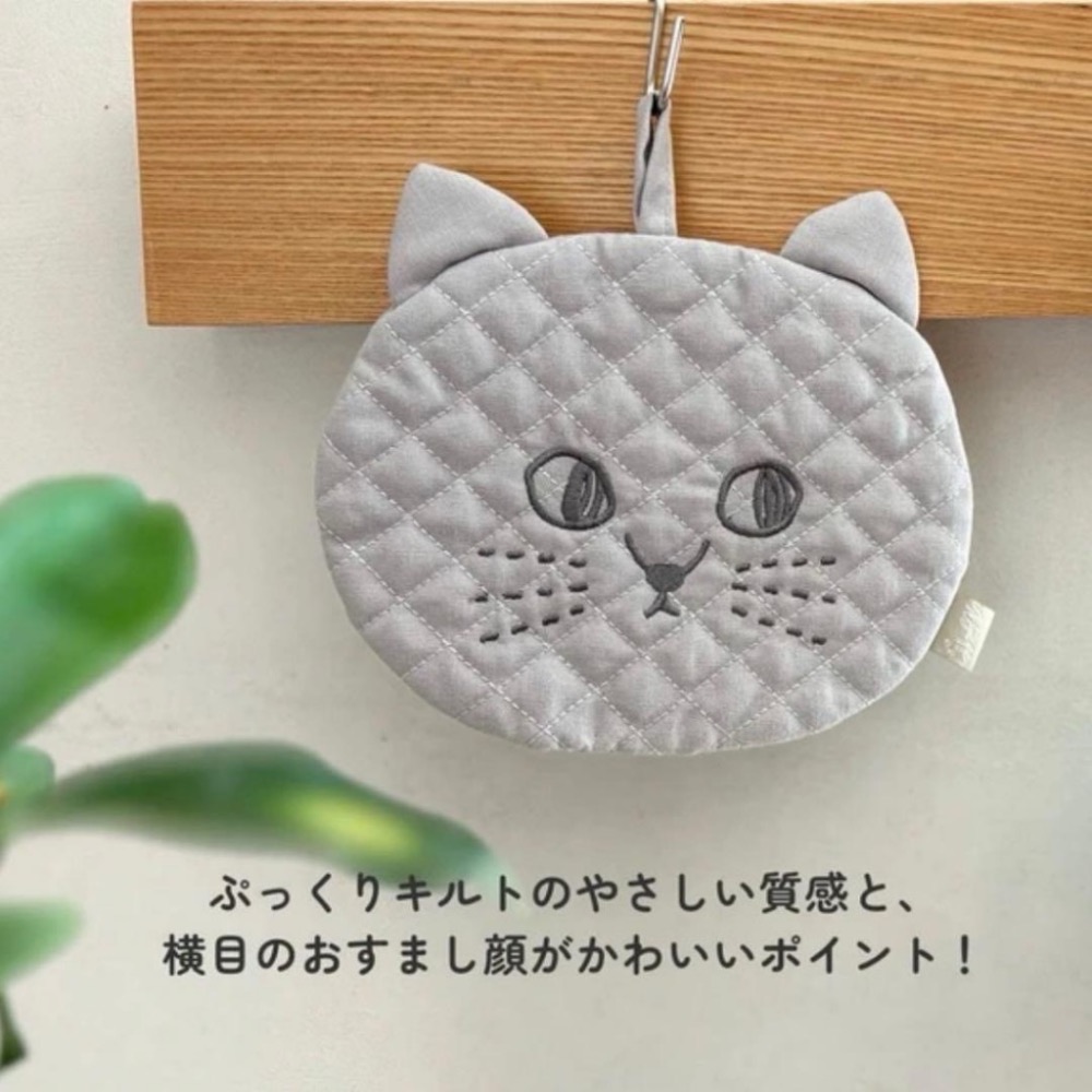 預購 🇯🇵 日本進口 貓咪2way隔熱墊同色2入組 Nyaff 貓臉絎縫 隔熱手套墊  隔熱手套-細節圖4