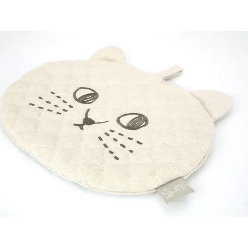 預購 🇯🇵 日本進口 貓咪2way隔熱墊同色2入組 Nyaff 貓臉絎縫 隔熱手套墊  隔熱手套-細節圖6