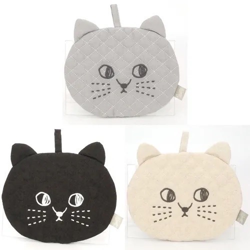 預購 🇯🇵 日本進口 貓咪2way隔熱墊同色2入組 Nyaff 貓臉絎縫 隔熱手套墊  隔熱手套-細節圖10