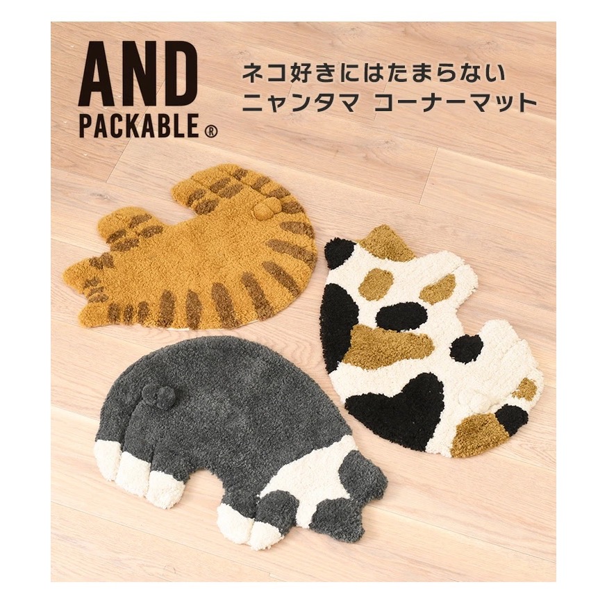 預購 🇯🇵日本進口AND 貓咪 玄關飾墊/腳踏墊/地墊/寵物墊/玄關墊/浴墊-細節圖7