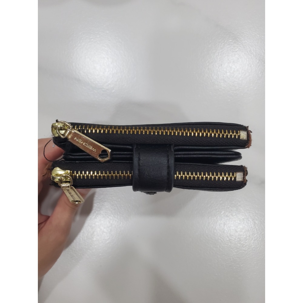 (二手)威臣短夾 雙拉鍊皮夾 軟皮短夾 女生皮夾 女生短夾-細節圖3