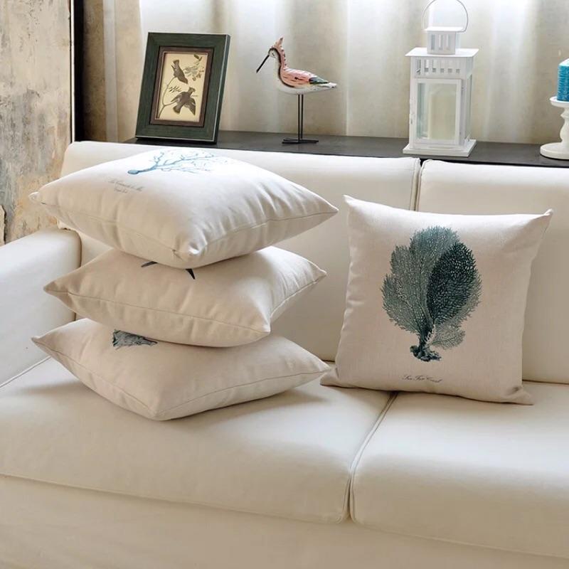 簡約現代加厚亞麻抱枕布-細節圖2