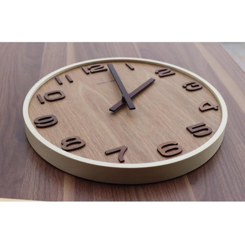 Space幸福空間-無印風靜音木製石英鐘-細節圖4