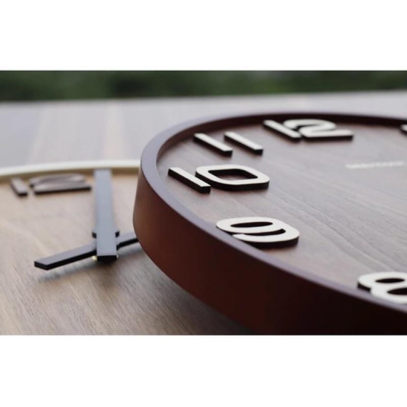 Space幸福空間-無印風靜音木製石英鐘-細節圖7