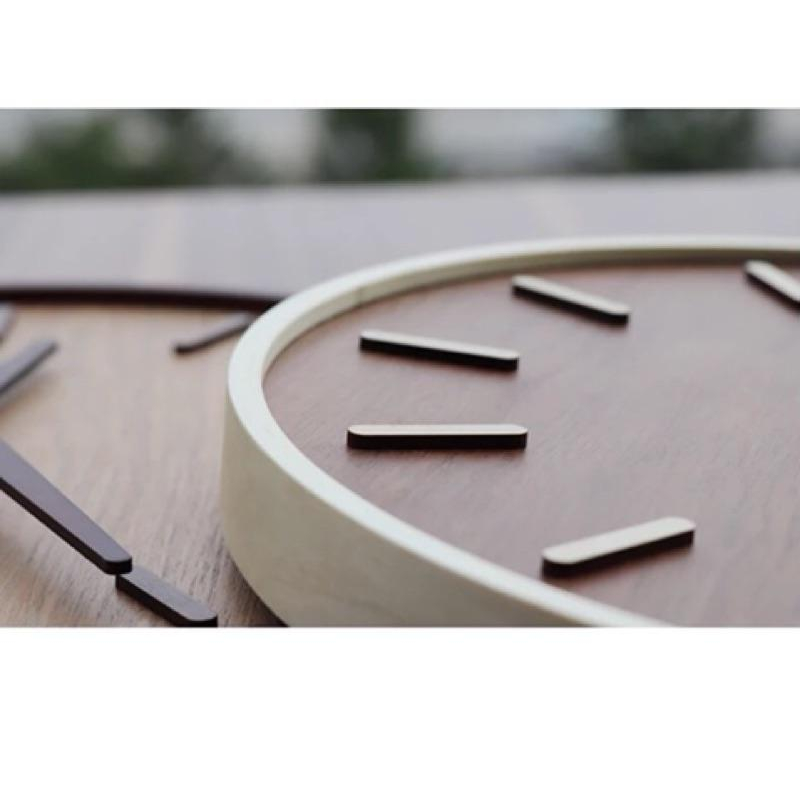 Space幸福空間-無印風靜音木製石英鐘-細節圖8