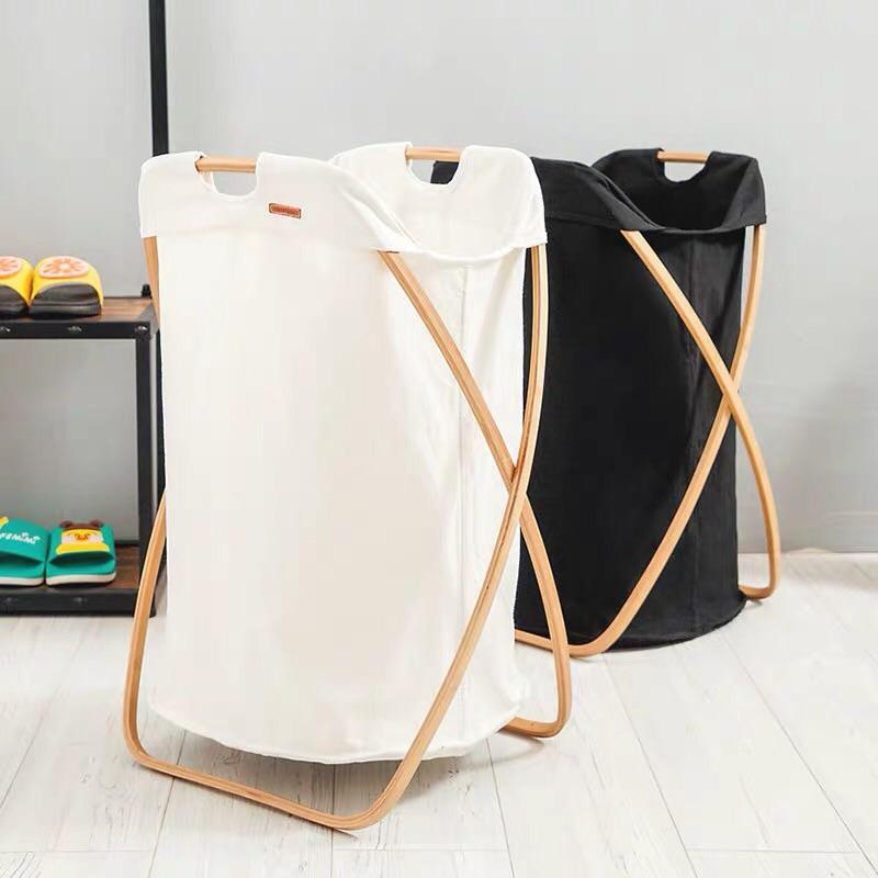 Space幸福空間-北歐生楠竹折疊洗衣籃-細節圖8