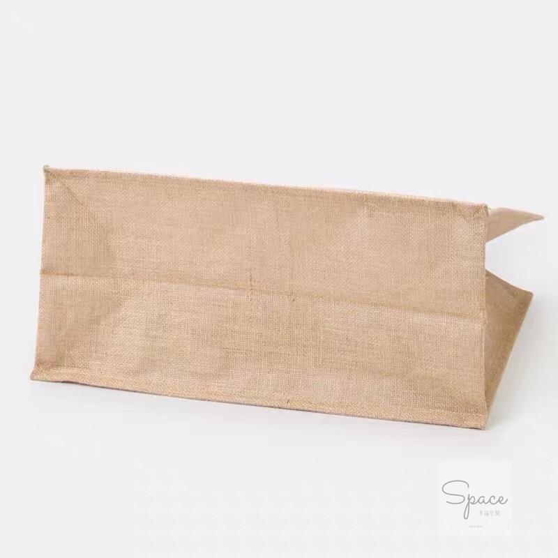 簡約無印麻布包 購物包 手提包 帆布手提袋 時尚購物袋 黃麻購物袋 黃麻手提袋 環保購物袋 多功能購物袋 良品黃麻-細節圖3