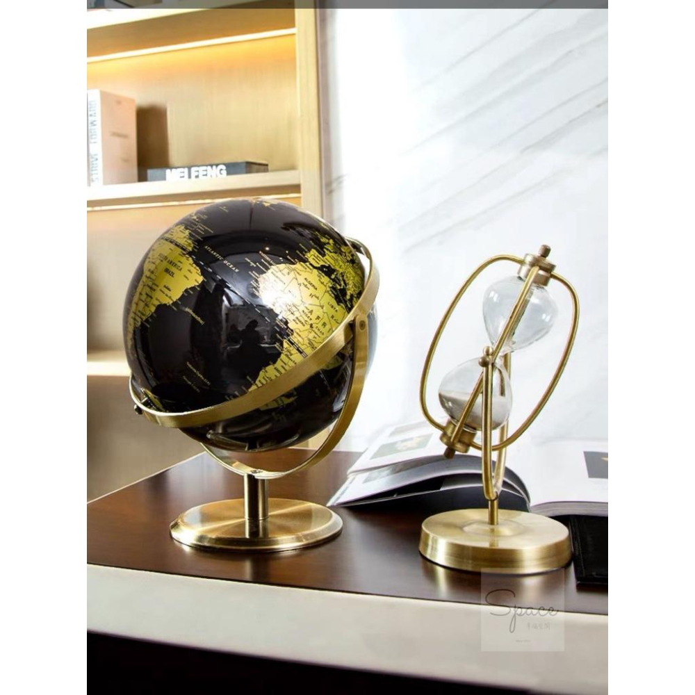 ｜Space幸福空間｜台灣現貨｜英文版古典奢華地球儀 桌面擺飾 世界地圖 居家裝飾-細節圖3