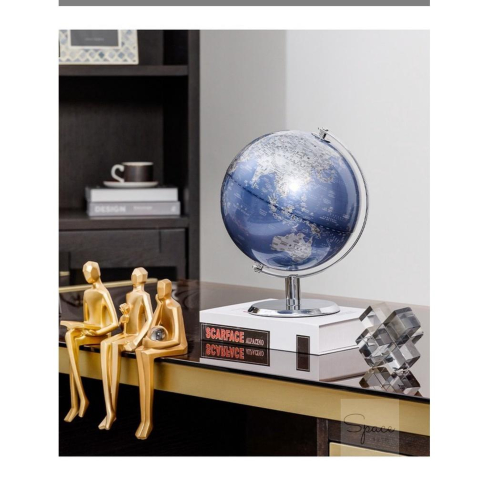 ｜Space幸福空間｜台灣現貨｜英文版古典奢華地球儀 桌面擺飾 世界地圖 居家裝飾-細節圖6