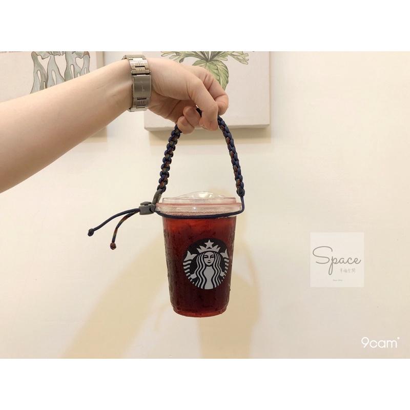 👑 👑🆁🅸🅻🅴🆈 👑現貨甭等🌈 彩虹系列🌈傘繩杯套 防滑飲料杯套  可放吸管 可環扣包上 編織傘繩 傘繩杯環 飲料提繩-細節圖2